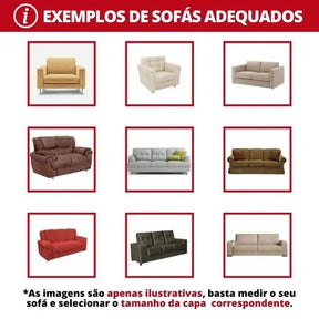 Capa para Sofá Spandex Branco Impermeável para Sala KBN