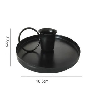 Castiçal de Metal com Alça Portátil para Mesa e Decoração KBN