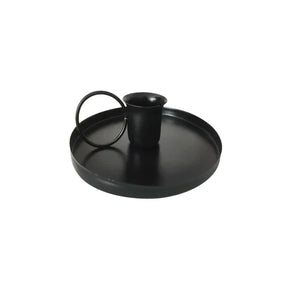 Castiçal de Metal com Alça Portátil para Mesa e Decoração KBN