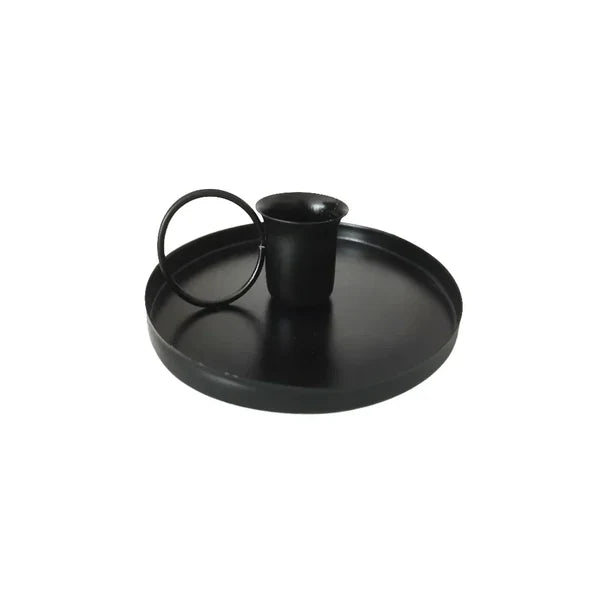 Castiçal de Metal com Alça Portátil para Mesa e Decoração KBN