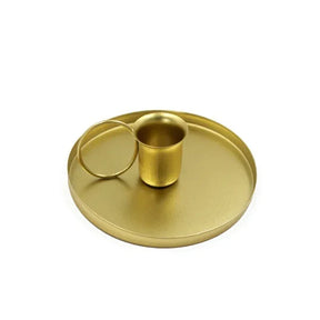 Castiçal de Metal com Alça Portátil para Mesa e Decoração KBN