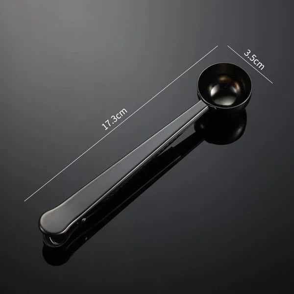 Colher Multifuncional para Café Inox com Prendedor de Embalagem KBN