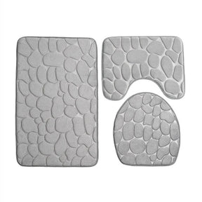 Conjunto de Tapetes 3 Peças Antiderrapante e Absorvente KBN