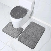 Conjunto de Tapetes 3 Peças Antiderrapante e Absorvente KBN