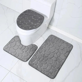 Conjunto de Tapetes 3 Peças Antiderrapante e Absorvente KBN