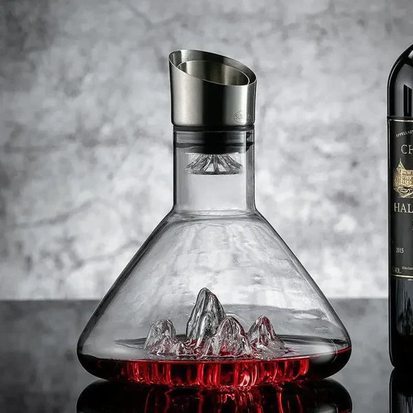 Decanter de Cristal Iceberg Feito à Mão para Bar e Bebidas KBN