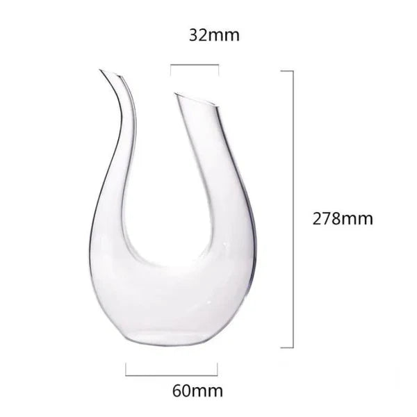 Decanter de Vinho de Vidro em Formato de Cisne 1500ml KBN
