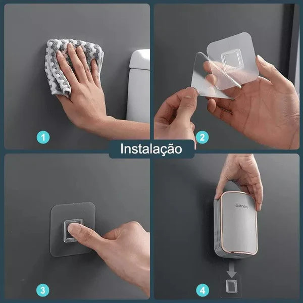 Escova Sanitária de Silicone com Suporte para Banheiro KBN