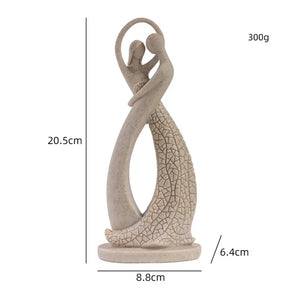 Escultura Abstrata de Casal para Mesa e Decoração Moderna KBN