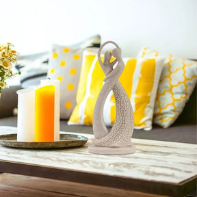 Escultura Abstrata de Casal para Mesa e Decoração Moderna KBN
