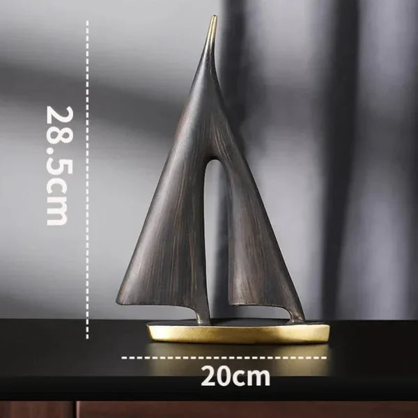 Escultura Barco Veleiro em Resina para Sala e Quarto KBN