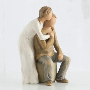Escultura Casal em Resina para Sala KBN