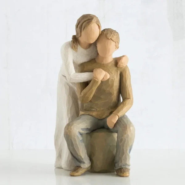Escultura Casal em Resina para Sala KBN
