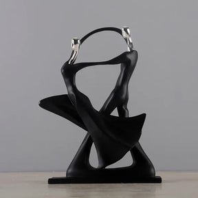 Escultura de Casal Dançando em Resina Estilo Nórdico para Sala KBN