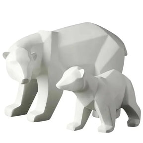 Escultura Decorativa Urso Polar Geométrico KBN