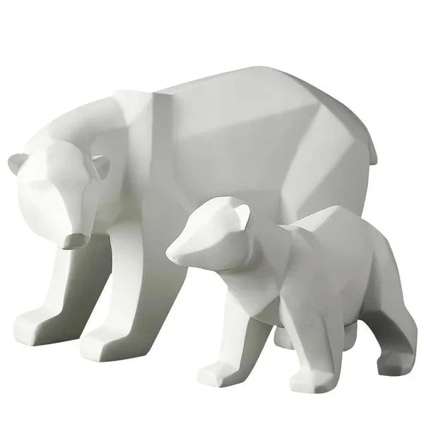 Escultura Decorativa Urso Polar Geométrico KBN