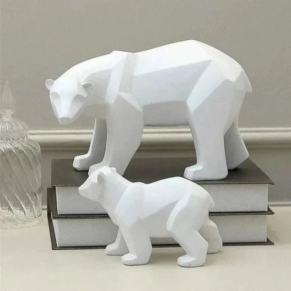 Escultura Decorativa Urso Polar Geométrico KBN