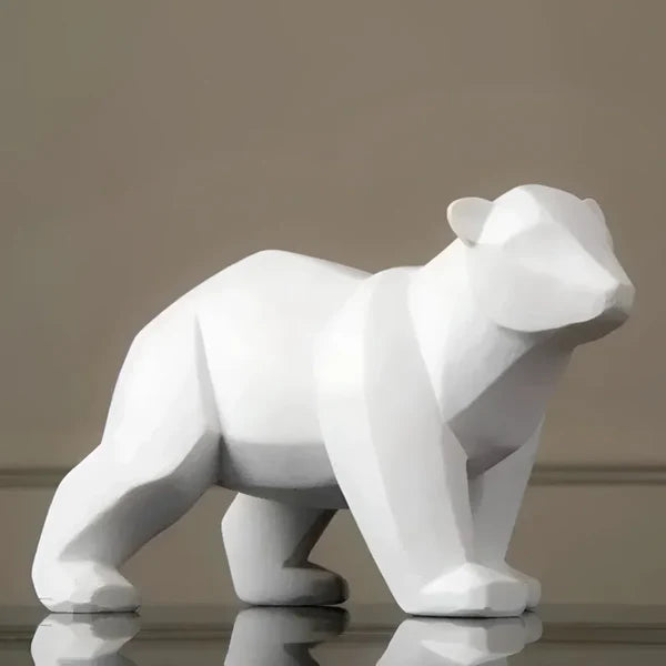 Escultura Decorativa Urso Polar Geométrico KBN