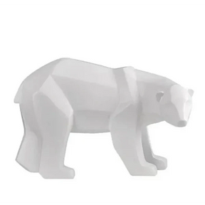 Escultura Decorativa Urso Polar Geométrico KBN