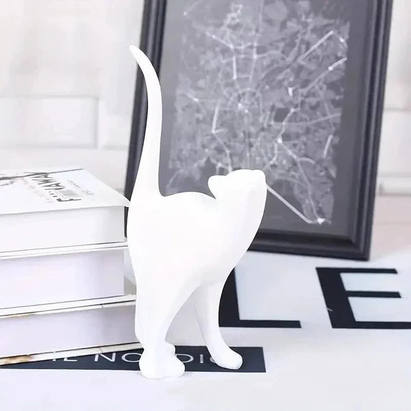 Estátuas de Gatos Decorativas em Resina para Decoração KBN