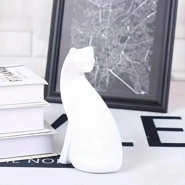 Estátuas de Gatos Decorativas em Resina para Decoração KBN