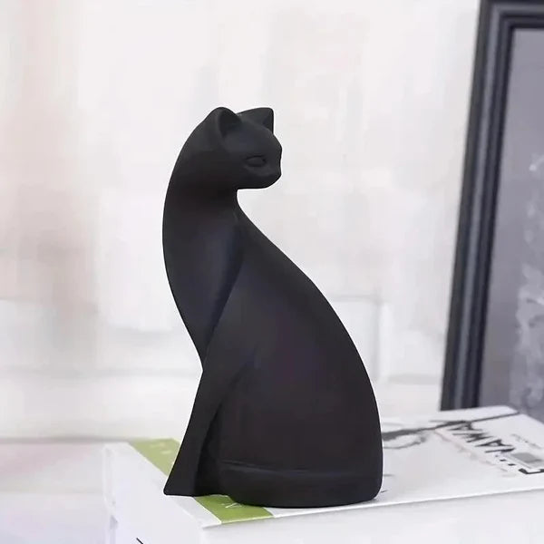 Estátuas de Gatos Decorativas em Resina para Decoração KBN
