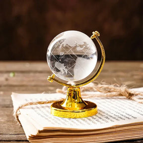 Globo de Cristal Transparente Mapa Mundial para Mesa KBN