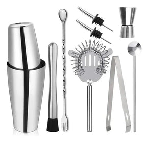 Kit Bartender de Aço Inoxidável com Shaker e Ferramentas KBN