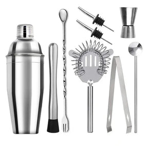 Kit Bartender de Aço Inoxidável com Shaker e Ferramentas KBN