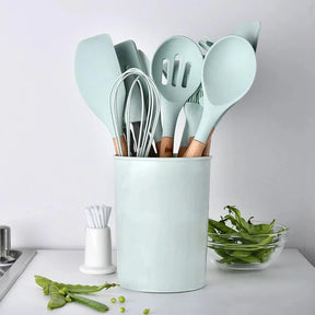 Kit de Utensílios de Silicone KBN  WoodTouch