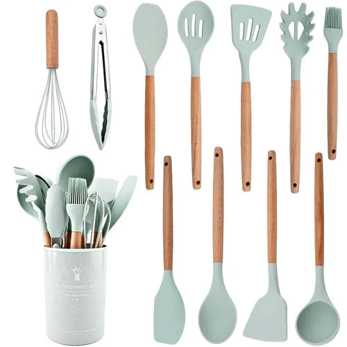 Kit de Utensílios de Silicone KBN  WoodTouch