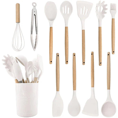 Kit de Utensílios de Silicone KBN  WoodTouch