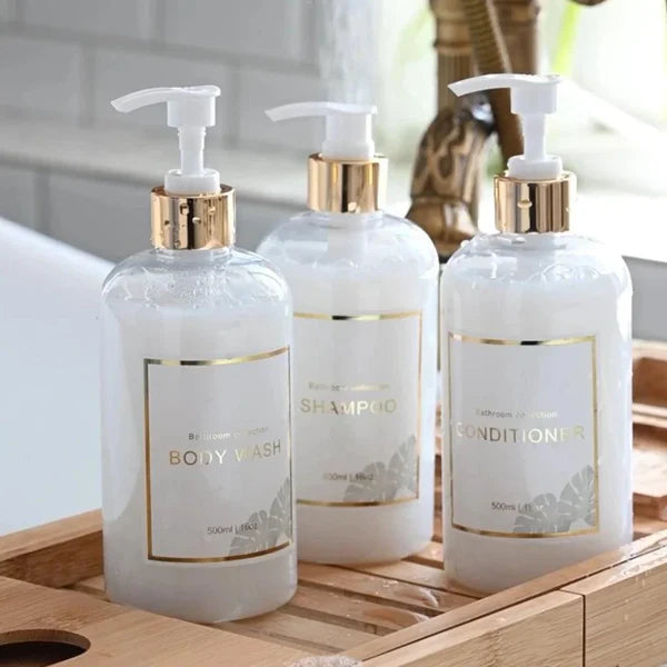 Kit Dispensador de Sabão Líquido 3 Peças para Banheiro KBN