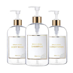 Kit Dispensador de Sabão Líquido 3 Peças para Banheiro KBN