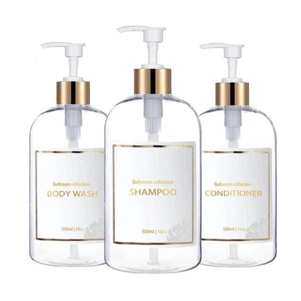 Kit Dispensador de Sabão Líquido 3 Peças para Banheiro KBN