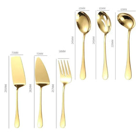 Kit Utensílios de Cozinha 6 Peças Inox Dourado KBN WoodTouch