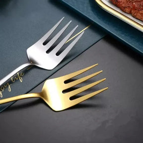 Kit Utensílios de Cozinha 6 Peças Inox Dourado KBN WoodTouch