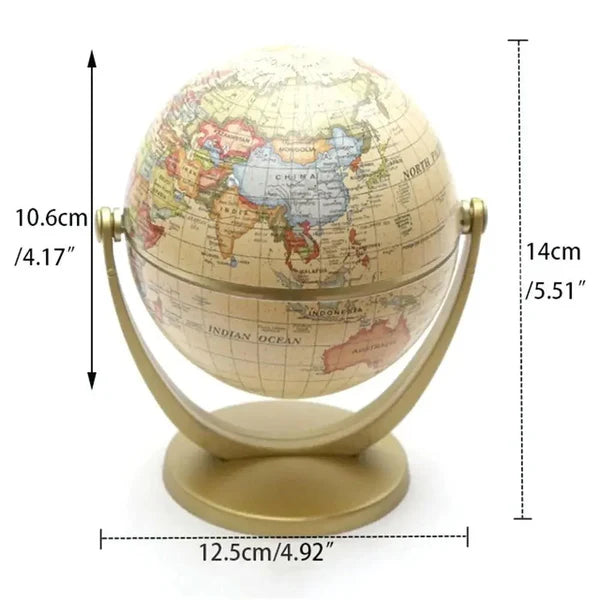 Mini Globo Terrestre Retrô para Decoração de Estante KBN
