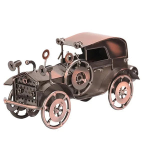 Miniatura de Carro Antigo em Metal para Decoração Retrô KBN