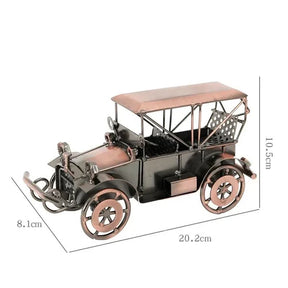 Miniatura de Carro Antigo em Metal para Decoração Retrô KBN