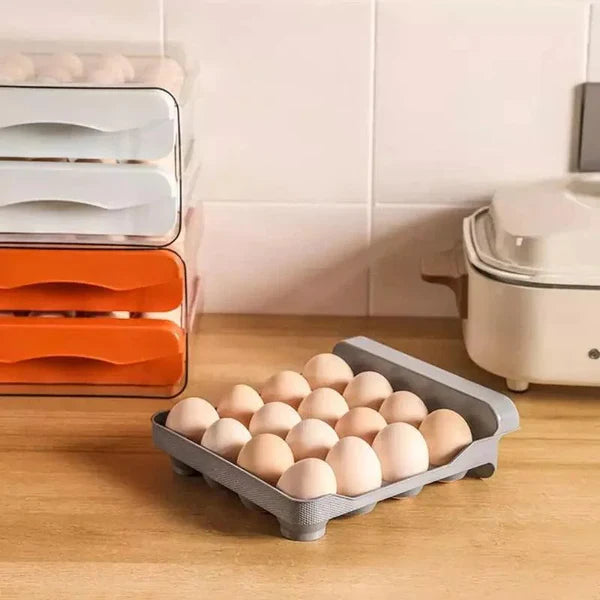 Organizador de Gavetas para Ovos Transparente para Geladeira KBN