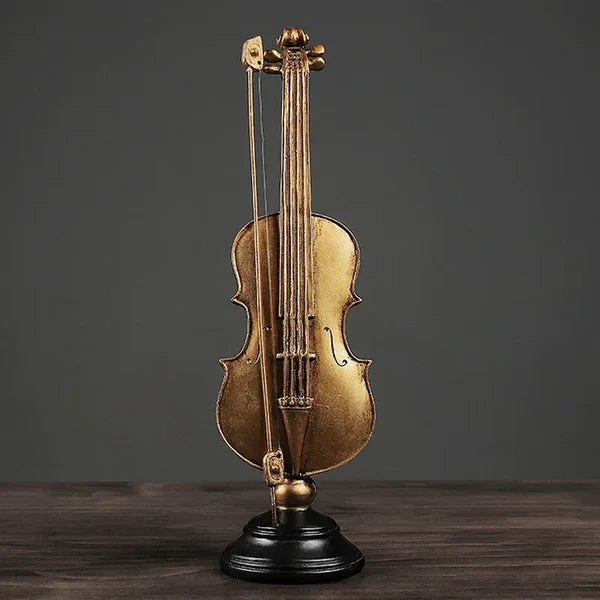 Ornamento Decorativo Instrumentos Dourados Violino e Saxofone KBN