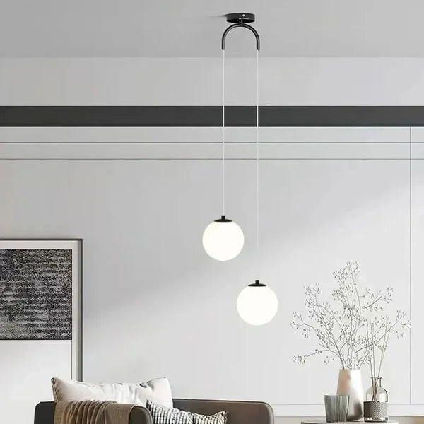 Lustre Pendente de Vidro com LED para Sala e Quarto KBN
