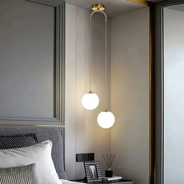 Lustre Pendente de Vidro com LED para Sala e Quarto KBN