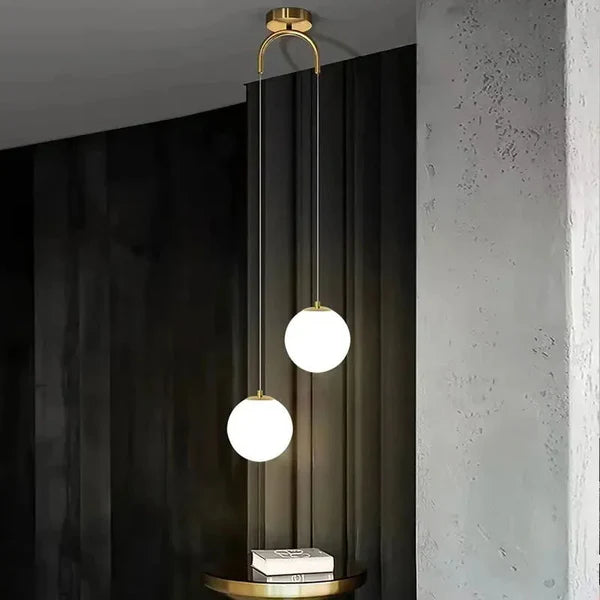 Lustre Pendente de Vidro com LED para Sala e Quarto KBN