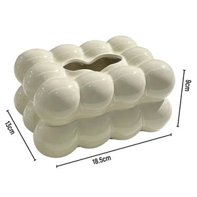 Porta Lenços de Papel Retangular em Cerâmica para Mesa KBN