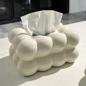 Porta Lenços de Papel Retangular em Cerâmica para Mesa KBN