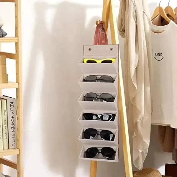 Organizador Porta Óculos com 6 Divisórias e Interior Acolchoado KBN