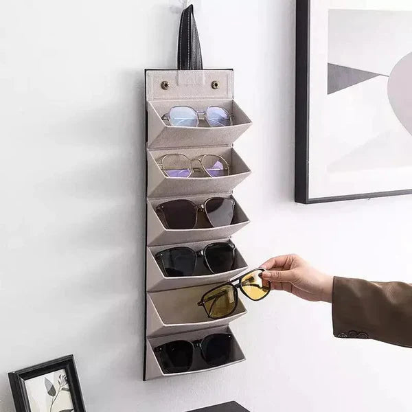 Organizador Porta Óculos com 6 Divisórias e Interior Acolchoado KBN