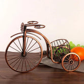 Porta Vinho Decorativo Metal Formato Bicicleta Design Retro Cobre KBN